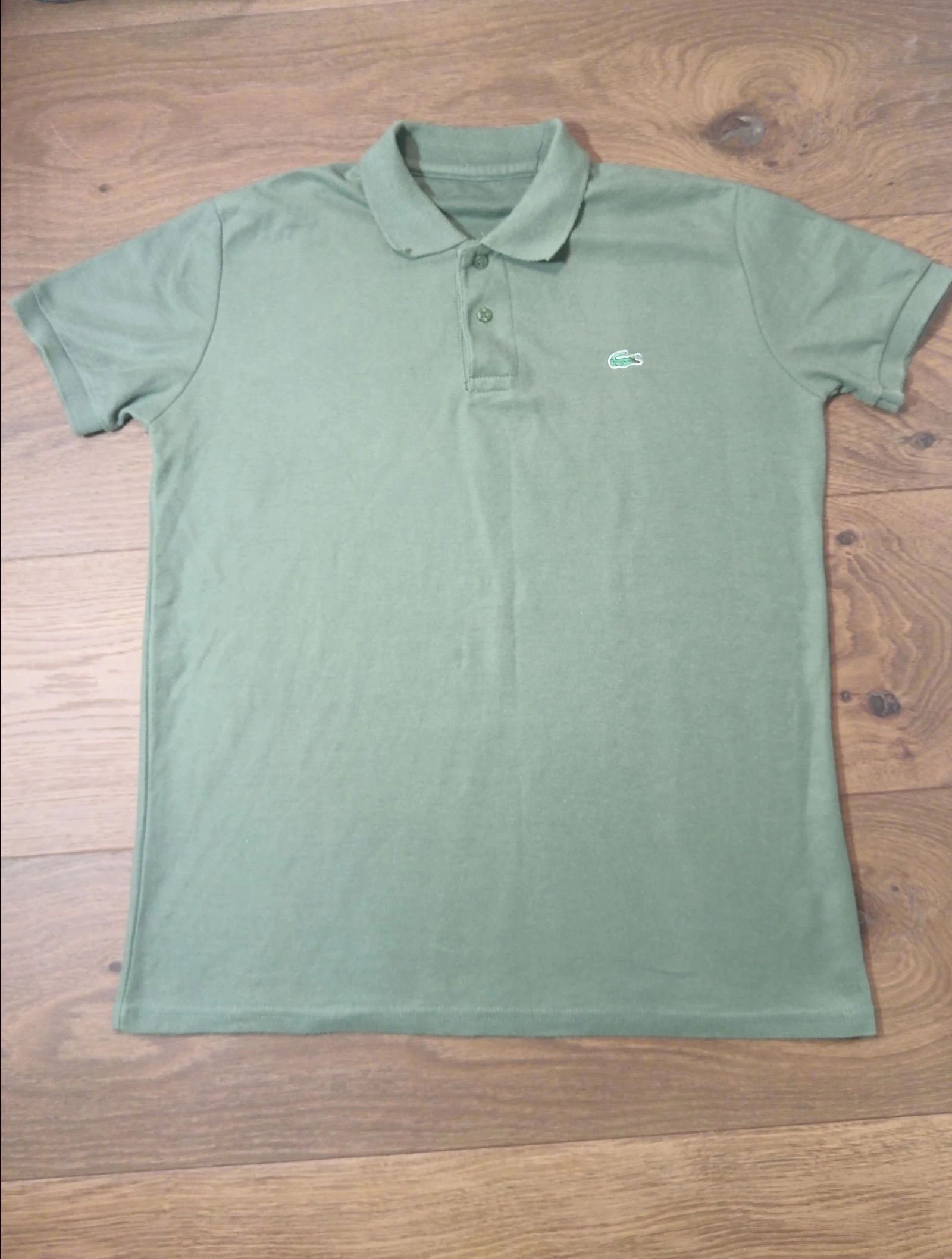 Lacoste Khaki Green Classic Polo Shirt - Size S